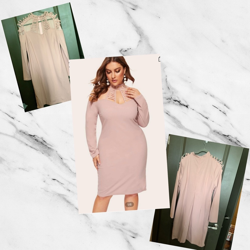 Laddering Strappy Yoke Split Dress